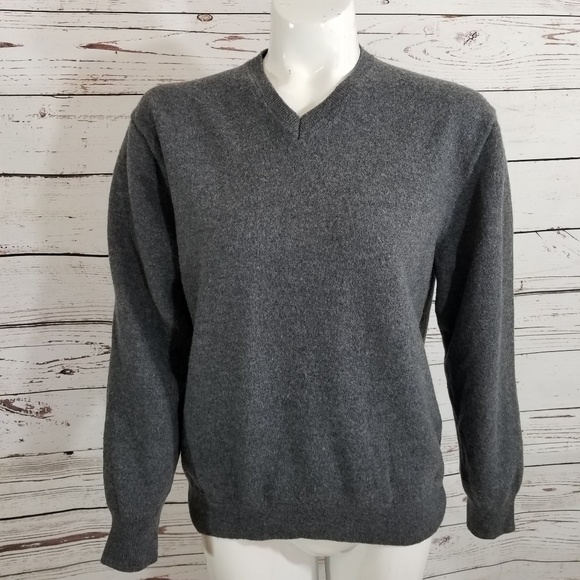 Claiborne Sweaters - ⚡CLAIBORNE FINE MERINO WOOL SWEATER STEEL BLUE XL